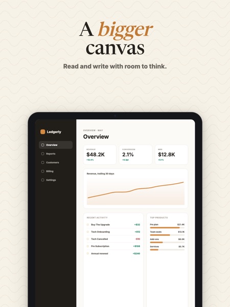 iPad canvas paper example